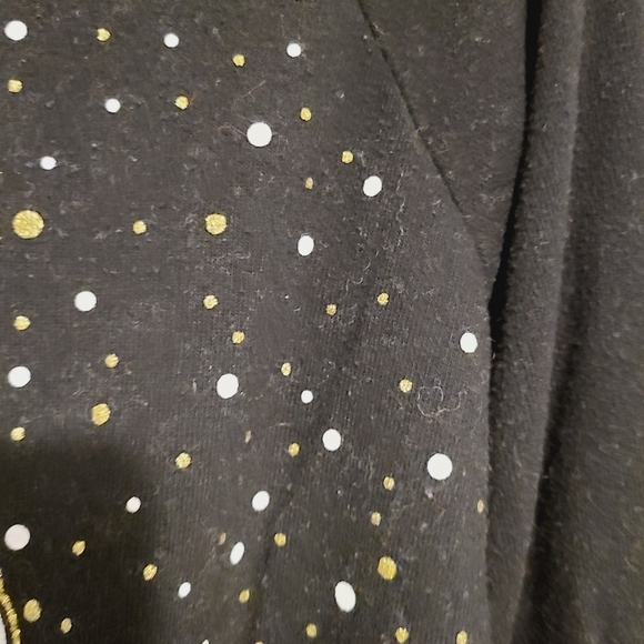 Disney | Girl's Black Polka Dot and Glitter Minnie Mouse Sweatshirt (Size XL) - Picture 7 of 12